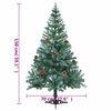 vidaXL &Aacute;rvore de Natal pr&eacute;-iluminada geada c/ bolas e pinhas 150 cm