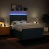 vidaXL Cama com molas/colch&atilde;o 140x190 cm tecido azul