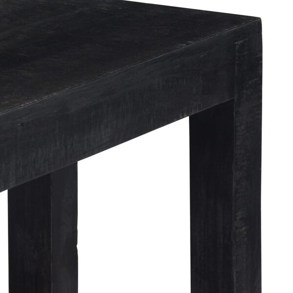 vidaXL Mesa consola 118x30x76 cm madeira de mangueira maci&ccedil;a preto