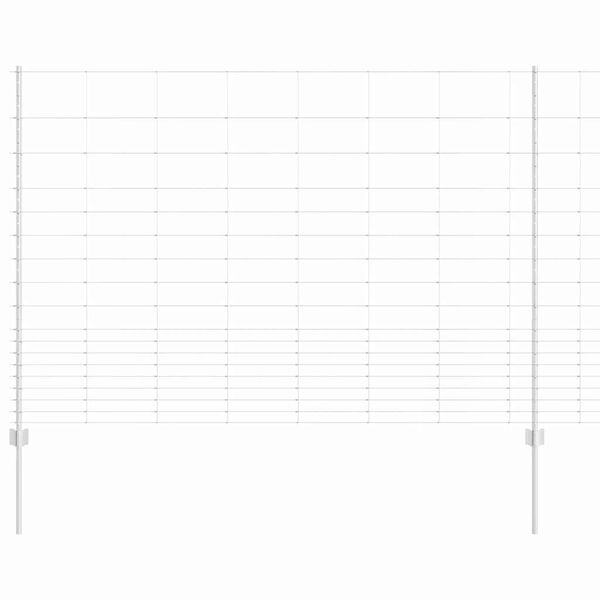 vidaXL Cerca com Poste Prateado 1,5 x 50 m A&ccedil;o