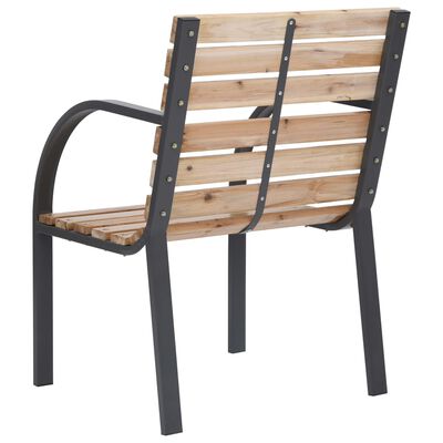 vidaXL Cadeiras de jardim 2 pcs madeira de abeto maciça