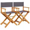 vidaXL Cadeiras dobr&aacute;veis para diretor 2 pcs tecido cinzento-escuro