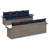 vidaXL Conjunto de Sof&aacute; de Jardim 9 unid. Cinzeto vime PE