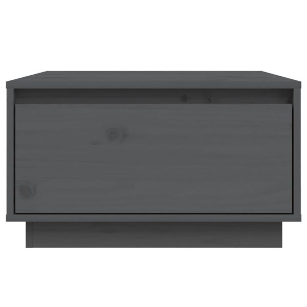 vidaXL Mesa de centro 55x56x32 cm pinho maciço cinza