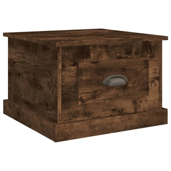 vidaXL Mesa de centro 50x50x35 cm derivados de madeira carvalho fumado