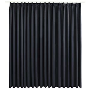 vidaXL Cortina blackout com ganchos 290x245 cm preto