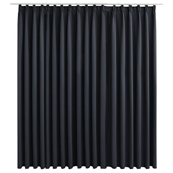 vidaXL Cortina blackout com ganchos 290x245 cm preto