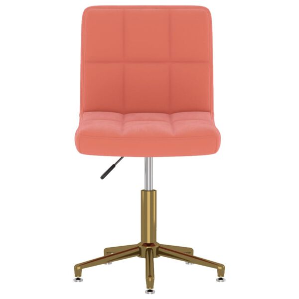 vidaXL Cadeiras de jantar girat&oacute;rias 2 pcs veludo rosa