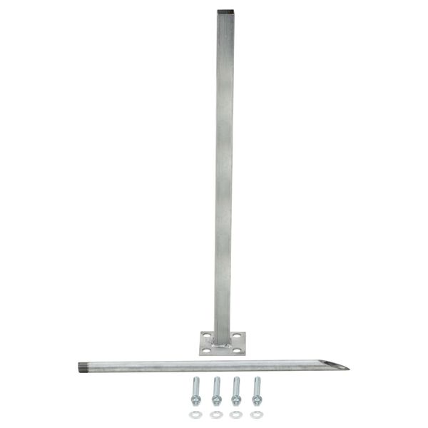 vidaXL P&eacute;s de a&ccedil;o de substitui&ccedil;&atilde;o 2 pe&ccedil;as 115 cm prateado