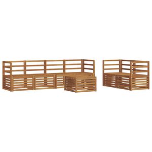 vidaXL Conjunto de Sof&aacute;s para Exterior 7 pcs Natural