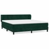 vidaXL Cama com molas/colch&atilde;o 180x200 cm veludo verde-escuro