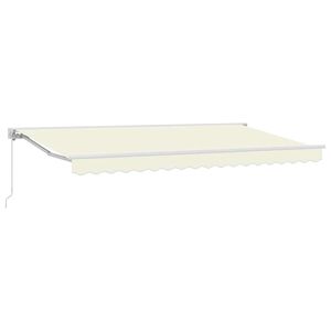 vidaXL Toldo Manual 3,5 x 2 m Creme 100% Poli&eacute;ster