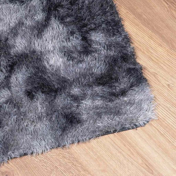 vidaXL Tapete shaggy de pelo alto NAVARRA 160x160 cm cinzento-escuro
