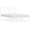 vidaXL Estrutura de cama com cabeceira 150x200 cm metal branco