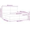 vidaXL Cama Box Spring LED Cinza Claro e Branco 200 x 200 cm