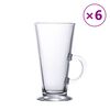 VidaXL Copos de café com leite com pega 6 pcs 250 ml