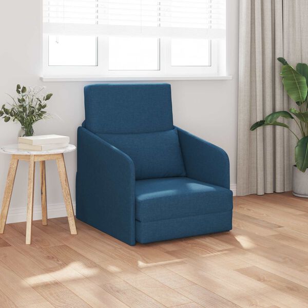 vidaXL Sof&aacute;-Cama 60cm Azul tecido