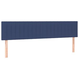 vidaXL Cabeceiras azul 200x5x78/88 cm tecido