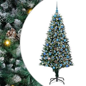 vidaXL &Aacute;rvore de Natal Artificial Verde 180 cm PVC, A&ccedil;o e Pl&aacute;stico