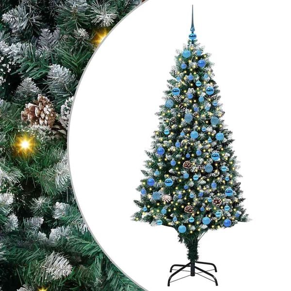 vidaXL Árvore de Natal Artificial Verde 180 cm PVC, Aço e Plástico