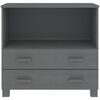 vidaXL Aparador HAMAR 85x35x80 cm pinho maciço cinza-escuro