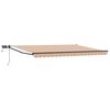 vidaXL Toldo retr&aacute;til manual com LEDs Azul, Laranja, Antracite 4 &times; 3 m
