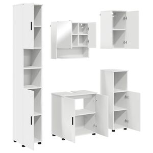 vidaXL Conjunto de M&oacute;veis para Banheiro 5 unid. Branco 61 x 35 x 64 cm