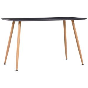 vidaXL Mesa de jantar 120x60x74 cm MDF cor cinzento e carvalho