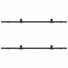 vidaXL Kit de ferragens para porta deslizante 200 cm a&ccedil;o preto