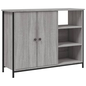 vidaXL Aparador 100x33x75 cm derivados de madeira cinzento sonoma