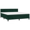 vidaXL Cama com molas/colch&atilde;o 180x200 cm veludo verde-escuro