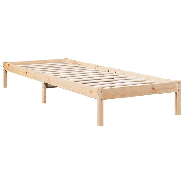vidaXL Cama extra longa sem colch&atilde;o 80x220 cm madeira de pinho maci&ccedil;a