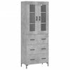vidaXL Arm&aacute;rio alto 69,5x34x180 cm derivados de madeira cinza cimento