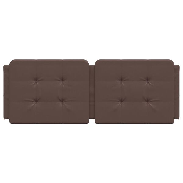 vidaXL Almofad&atilde;o de cabeceira Zadar 120 cm couro artificial castanho