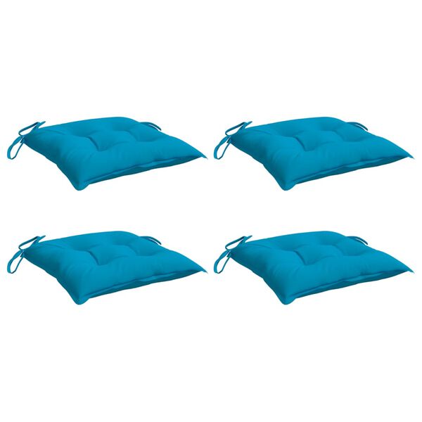 vidaXL Almofad&otilde;es de cadeira 4 pcs 40x40x7 cm tecido oxford azul-claro