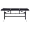 vidaXL Conjunto de jantar para exterior 9 pcs vime PE preto
