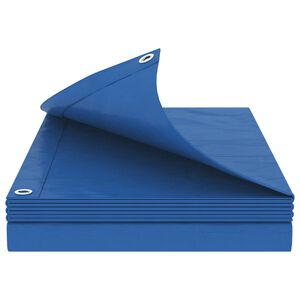 vidaXL Lona com Olhais Azul 2 x 3 m 180 gsm PE