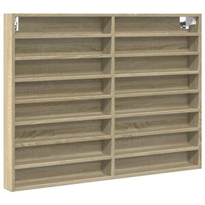 vidaXL Arm&aacute;rio vitrine 100x8,5x75 cm derivados madeira carvalho sonoma