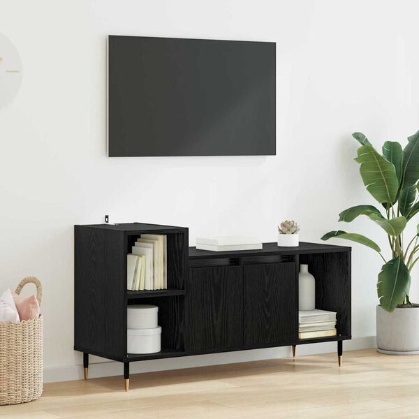 vidaXL Gabinete para TV Carvalho Preto 100 x 35 x 55 cm