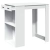 vidaXL Mesa de bar 102x70x103,5 cm derivados de madeira branco