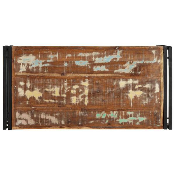 vidaXL Mesa de centro multicor 100x50x35 cm madeira maciça recuperada