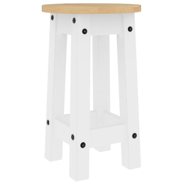 vidaXL 3 pcs conjunto de bar pinho maci&ccedil;o branco