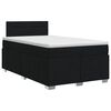 vidaXL Cama box spring com colch&atilde;o Preto 120 x 200 cm Tecido