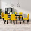 vidaXL Cadeiras de jantar 6 pcs veludo amarelo