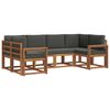 vidaXL Conjunto de Sof&aacute;s para Exterior 6 pcs Natural e Antracite