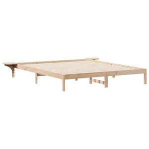 vidaXL Cama com Mesas Laterais Natural 200 x 220 cm