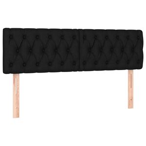 vidaXL Cabeceiras preto 160x7x78/88 cm tecido