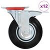 vidaXL 12 pcs rodas girat&oacute;rias 125 mm