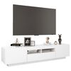 vidaXL M&oacute;vel de TV com luzes LED 180x35x40 cm branco brilhante