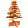 vidaXL &Aacute;rvore de Natal decorativa 60 cm pinho maci&ccedil;o castanho-mel